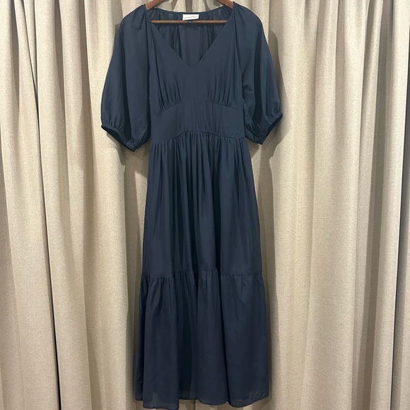 NWOT Women's Puff Elbow Sleeve Maxi A-Line Dress - Picture 3 of 6